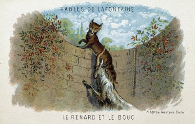 Fables de la Fontaine : Le renard et la chèvre - d