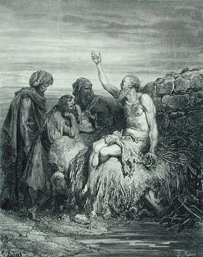 Job et ses amis, gravé par J. Regnier, c.1868 - Gustave (after) Dore
