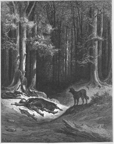 Le loup et le chasseur - des 