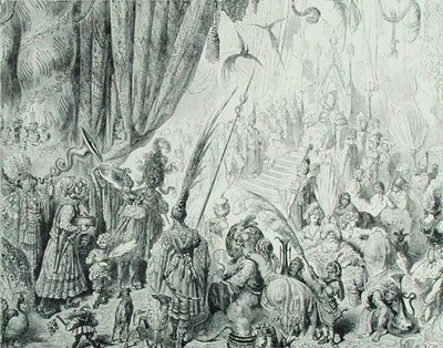 La cour du roi de Serendib, vers 1868 - Gustave (after) Dore