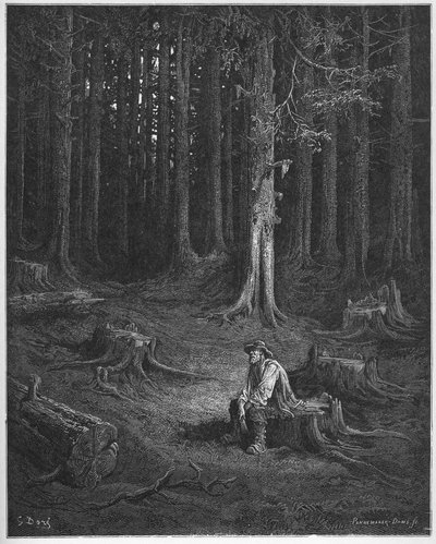La forêt et le bûcheron - des 