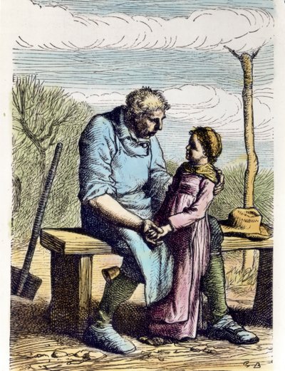 Cosette a la permission des Misérables. 1865 (gravure) - Gustave Brion