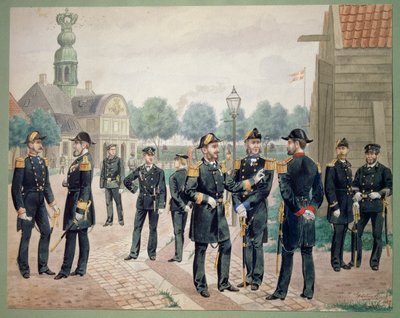 Officiers de la marine danoise à l