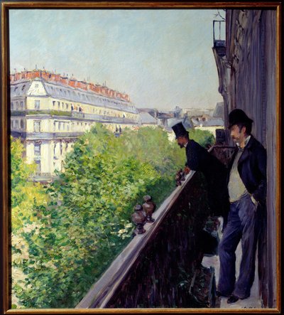 Un balcon parisien en 1880 - Gustave Caillebotte