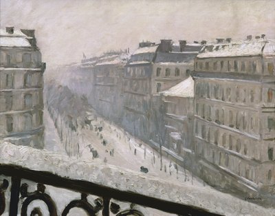 Boulevard Haussmann sous la neige, 1879 ou 1881 - Gustave Caillebotte