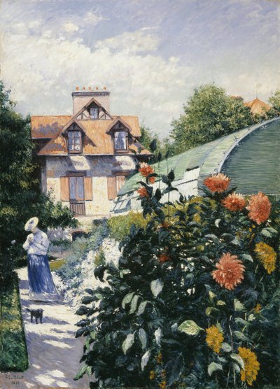 Dahlias, Jardin à Petit Gennevilliers - Gustave Caillebotte