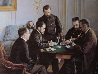 La Partie de bésigue, vers 1881 - Gustave Caillebotte