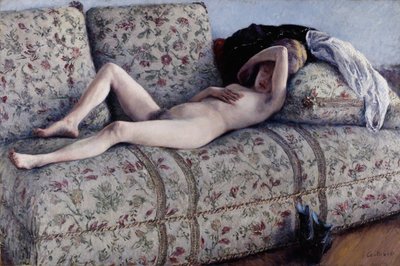 Nu sur un canapé - Gustave Caillebotte