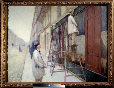 Peintres dans un bâtiment en 1877 - Gustave Caillebotte