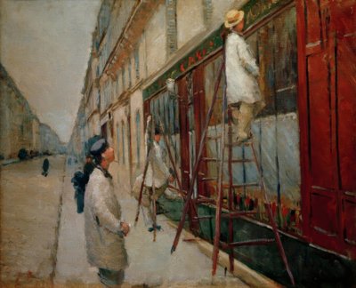 Peintres en bâtiment (esquisse) - Gustave Caillebotte