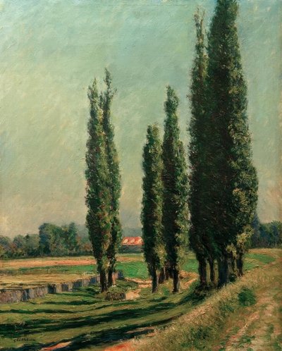 Peupliers sur la digue d’Argenteuil, au Petit Gennevilliers - Gustave Caillebotte