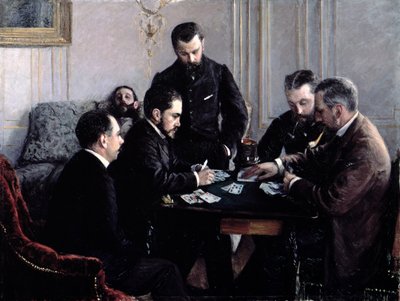 Le jeu de Bézique, 1881 - Gustave Caillebotte