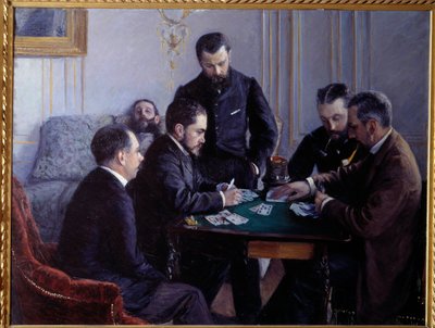 La partie de bésigue - Gustave Caillebotte