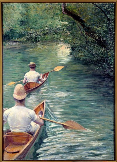 Les périssoires. Couple marchant dans l