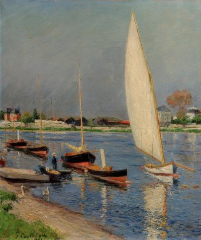 Voiliers sur la Seine à Argenteuil - Gustave Caillebotte