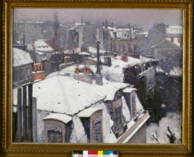 Vue de toits (Effet de neige), dit Toits sous la neige - Gustave Caillebotte