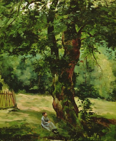 Femme assise sous un arbre - Gustave Caillebotte