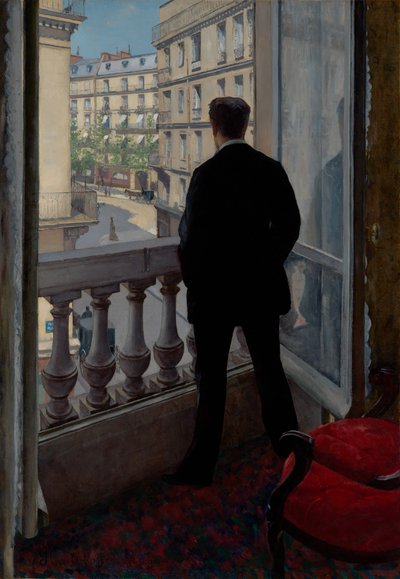 Jeune homme à sa fenêtre - Gustave Caillebotte