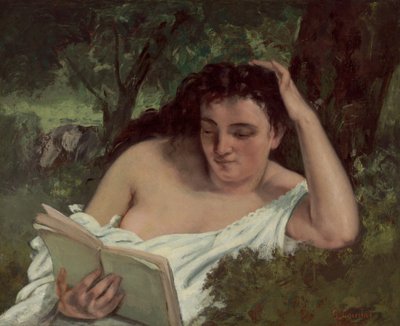 Une jeune femme lisant - Gustave Courbet