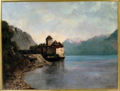 Vue du château de Chillon - Gustave Courbet