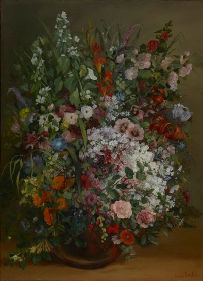 Bouquet de Fleurs dans un Vase - Gustave Courbet