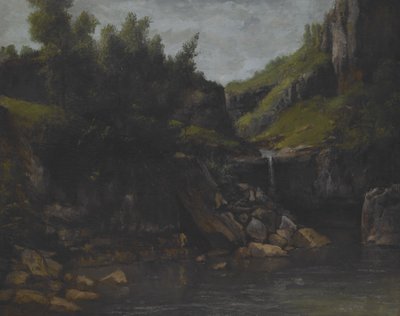 Cascade dans un paysage rocheux, vers 1872-4 - Gustave Courbet