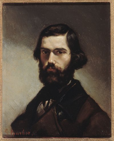 French: Portrait de Jules Vallès (1832-1885), écrivain Portrait of Jules Vallès (1832-1885), author - Gustave Courbet
