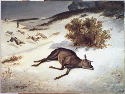 Biche forcée dans la neige, 1866 - Gustave Courbet
