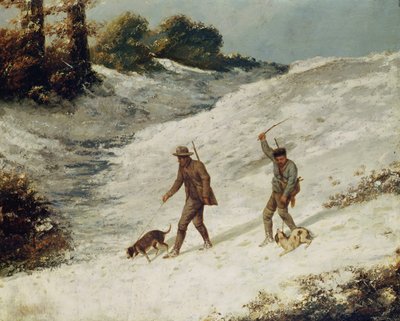Chasseurs dans la Neige ou Les Braconniers - Gustave Courbet