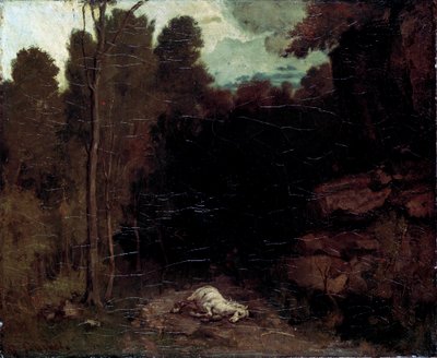 Paysage avec un cheval mort, 1850s - Gustave Courbet
