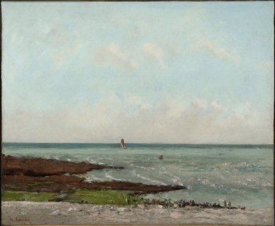 Des lavandières à marée basse, Étretat - Gustave Courbet