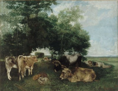 Sieste pendant la saison des foins, Montagnes du Doubs - Gustave Courbet