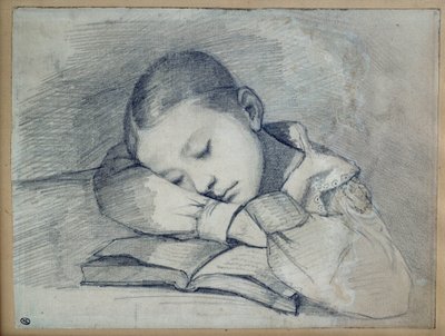 Portrait de Juliette Courbet endormie. Dessin à la mine de plomb par Gustave Courbet (1819-1877). 1841. Dim. 0.20 x 0.26. Paris, Musée d