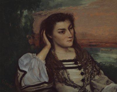 Rêverie (Portrait of Gabrielle Borreau) - Gustave Courbet