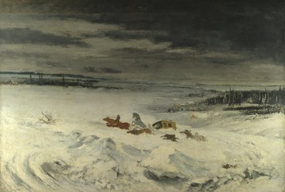 La diligence dans la neige, 1860 - Gustave Courbet