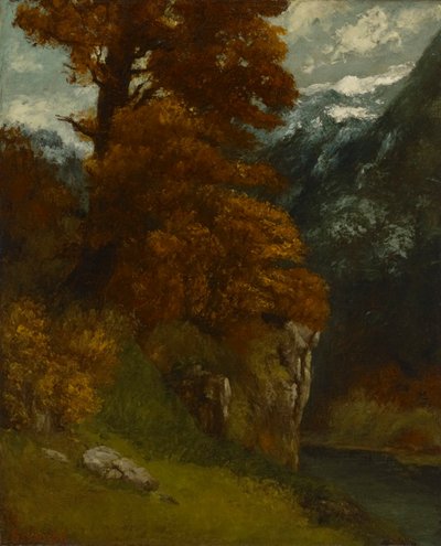 Le Glen à Ornans (Bords du Doubs; Effet d) - Gustave Courbet