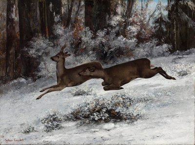 La Ruse, épisode de chasse au chevreuil Franche-Comté, 1866 - Gustave Courbet