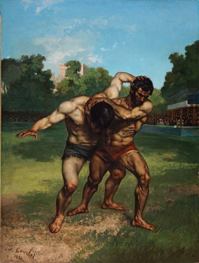 Les lutteurs - Gustave Courbet