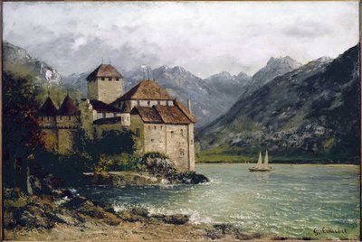 Vue du château de Chillon sur le lac Léman - Gustave Courbet
