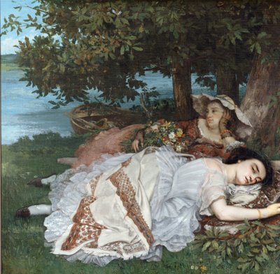 Jeunes filles sur la rive de la Seine - Gustave Courbet