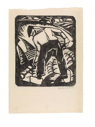 Néerlandais : récolteur de pommes de terre ou fermier - Gustave de Smet