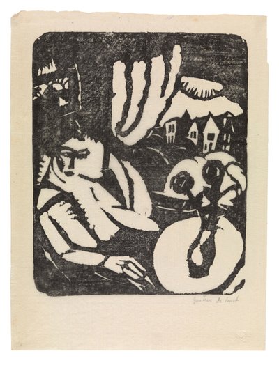 Néerlandais : Interieur ou femme assise à la fenêtre - Gustave de Smet