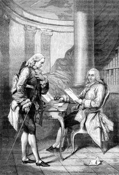 Anne Robert Jacques Turgot recevant une lettre de recommandation - Gustave Demoulin
