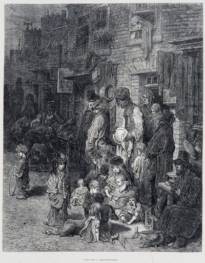 Une rue à Whitechapel - dans "Londres" par Gustave Doré - Gustave Dore