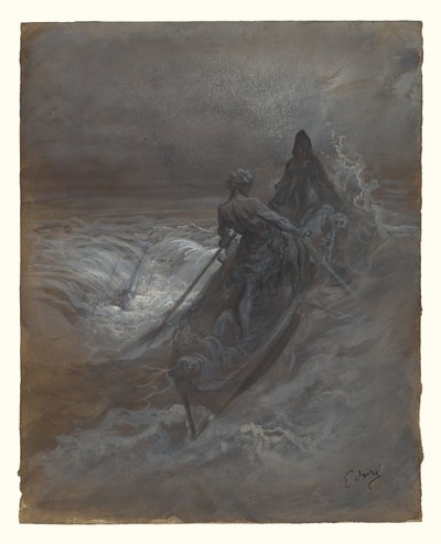 Après le naufrage - Dessin pour une illustration de The Rime of the Ancient Mariner de Coleridge - Gustave Dore
