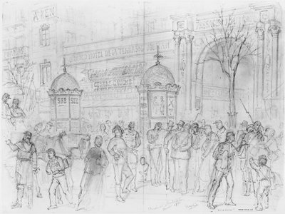 Album du Siège de Paris, Boulevard Montmartre, janvier 1871 - Gustave Dore