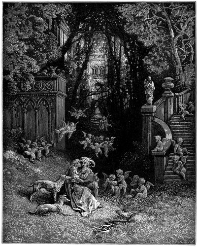 Alcina et Ruggiero comme des amants heureux - Gustave Dore
