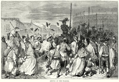 Arrivée des Picadors (gravure) - Gustave Dore