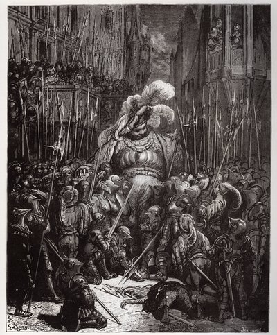 Au début du son, remerciant gracieusement tous les soudeurs de ses légions - illustration de 