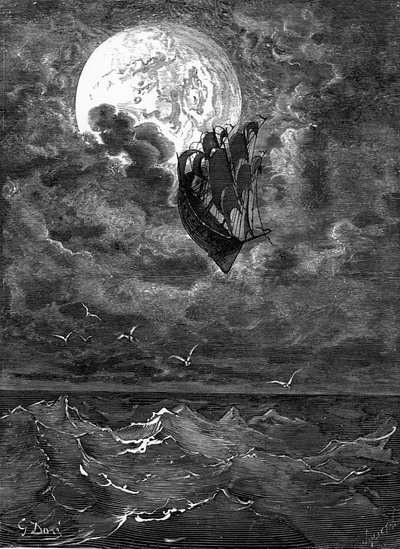 Baron Münchhausen : Voyage sur la lune, par Doré - Gustave Dore